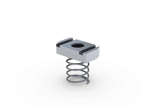 Channel Nut - Long Spring